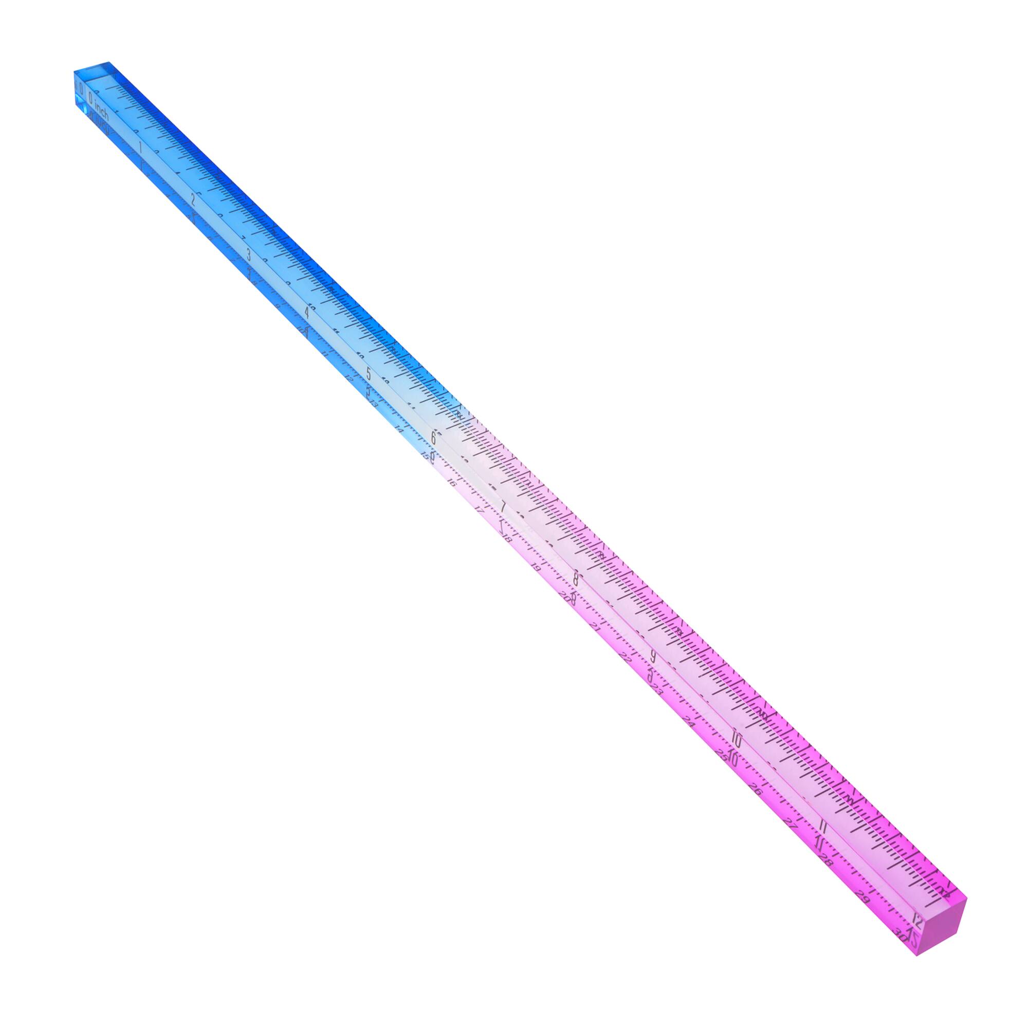 12" Blue & Purple Ombre Acrylic Ruler by Fab Finds
